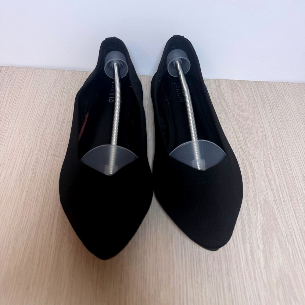 Pointed Toe Flats Torrid Womens 11 Black Knit Slip On Professional Casual